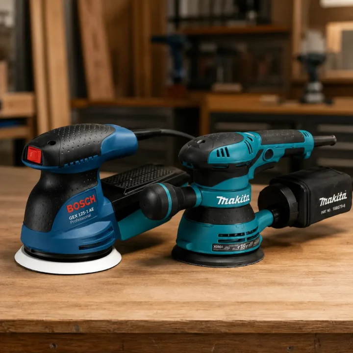 Bosch vs Makita GEX 125-1 AE vs BO5041