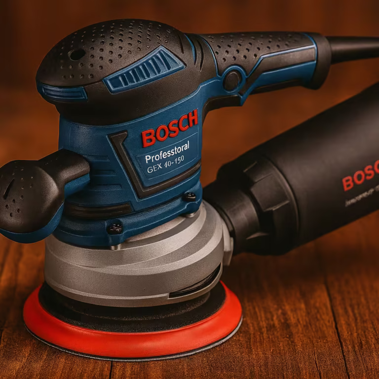 Bosch Professional GEX 40-150 equilibrio y baja vibración en 150 mm