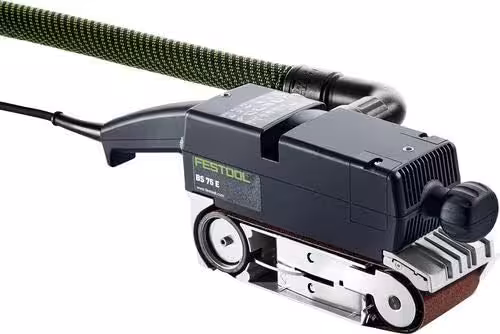 Festool BS 75 E-Plus: lijadora de banda 75×533 mm, 1.010 W, 200–380 m/min, Ø 27/36 mm