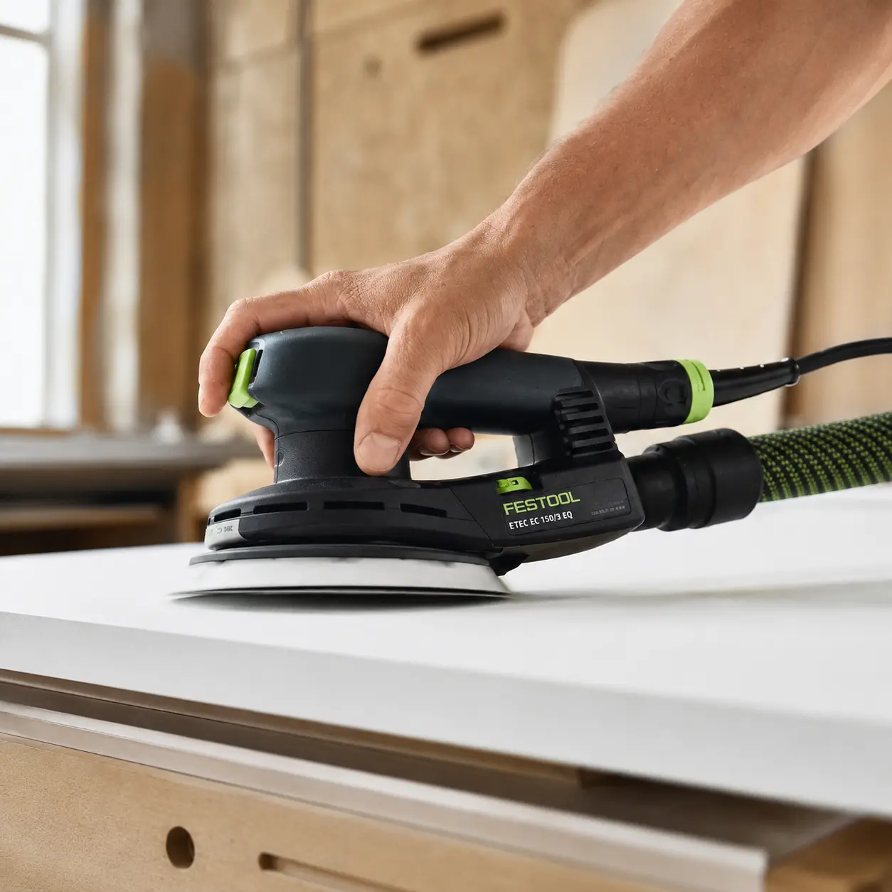 Festool ETS EC 150/5 EQ-Plus: lijadora exc&eacute;ntrica &Oslash;150 mm con &oacute;rbita 5 mm