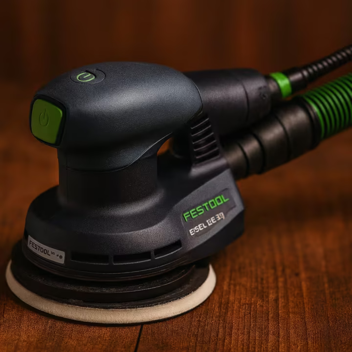 Festool ETS EC 1505 perfil bajo y acabado constante en 150 mm