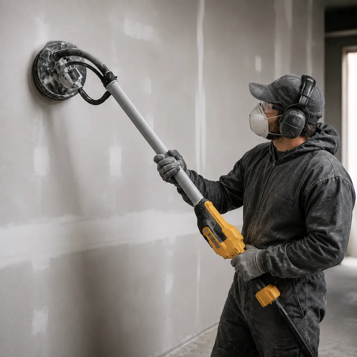 DeWalt DWE7800 de 225 mm con cabezal articulado, velocidad 1.200&ndash;2.400 rpm y conexi&oacute;n AirLock a extractor