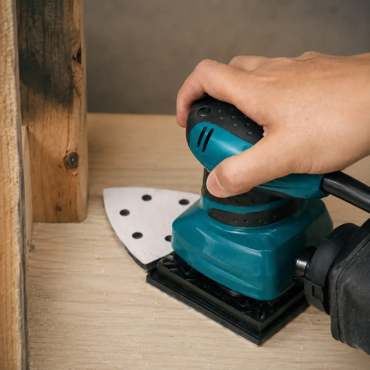 Makita BO4565K: lijadora de detalle 200 W con punta triangular 96 mm