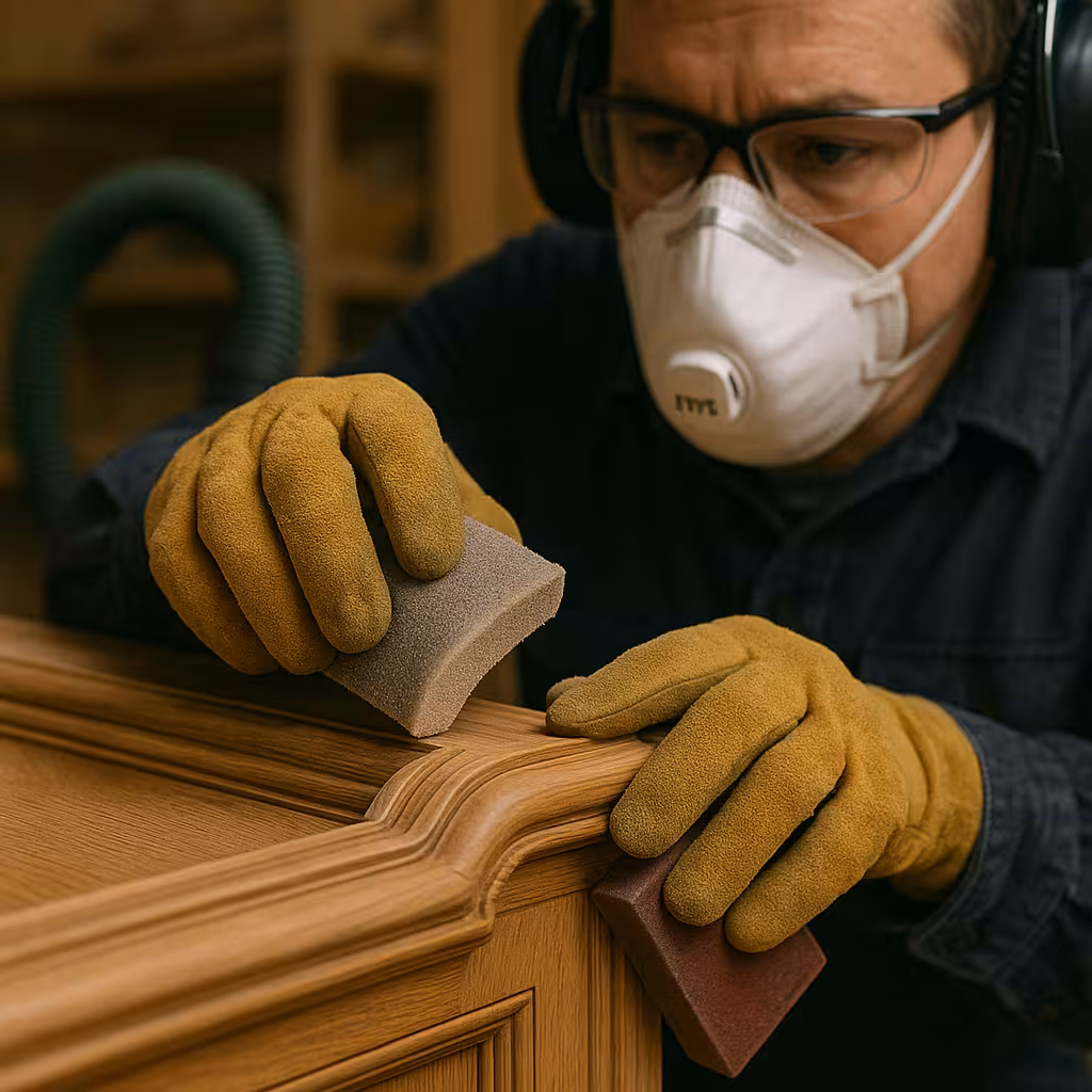 Lijar muebles con molduras perfiles complejos sin dañar