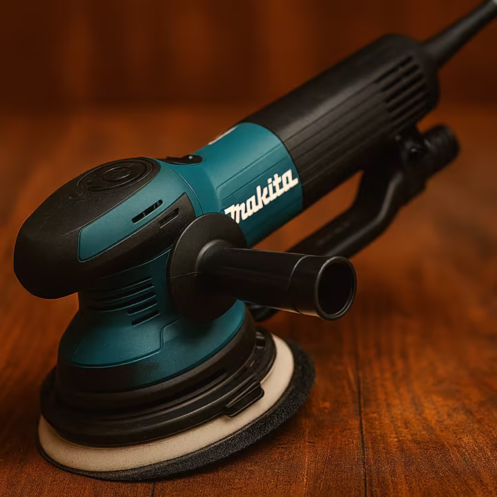 Makita BO6050J 150 mm con modo forzado para desbaste rápido y controlado