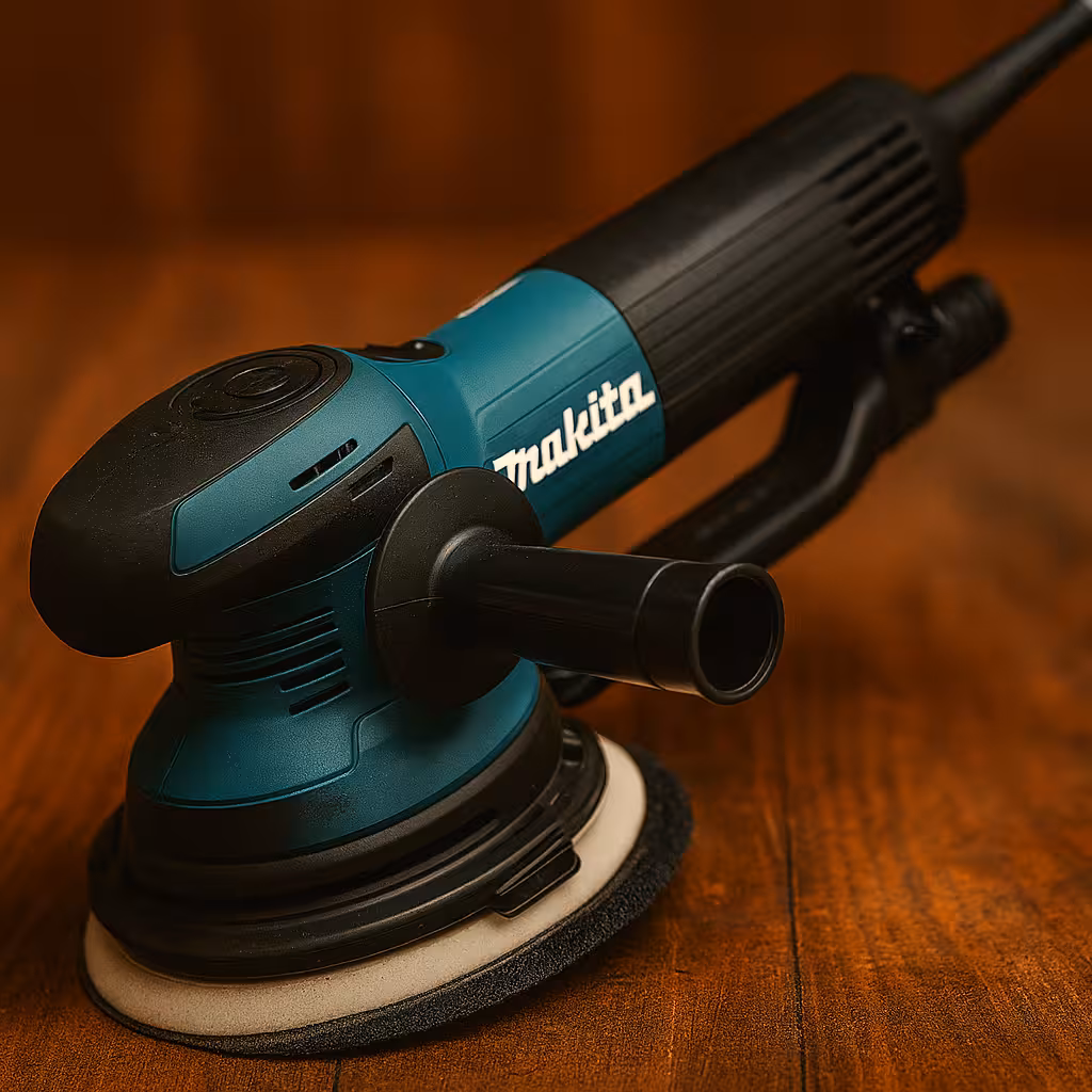 Makita BO6050J 150 mm con modo forzado para desbaste rápido y controlado