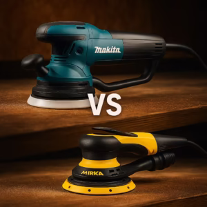 Makita BO6050J vs Mirka DEROS 650CV (Ø150): fuerza forzada o ligereza pro