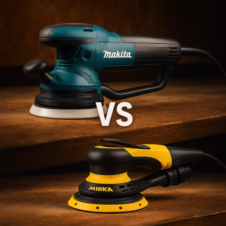 Comparativa Makita BO6050J vs Mirka DEROS 650CV (Ø150) fuerza forzada o ligereza pro