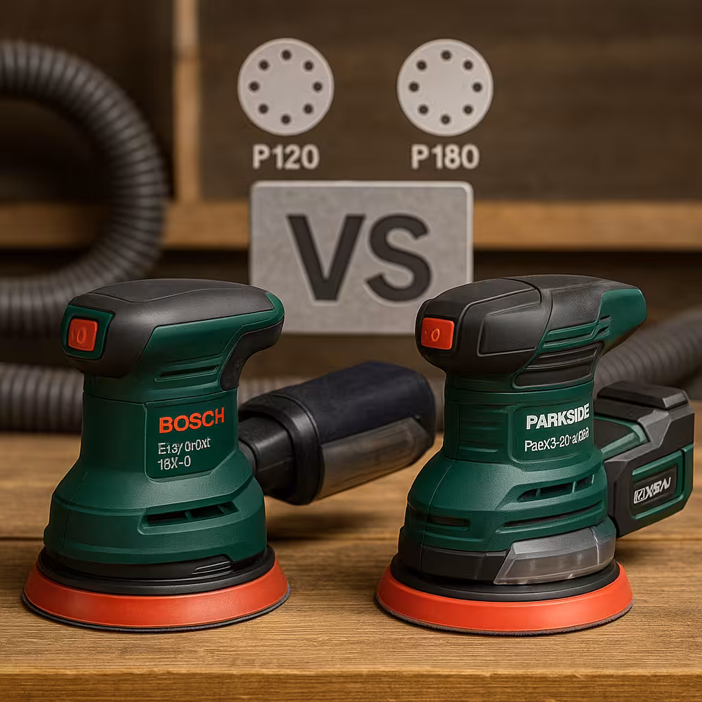 Bosch EasyOrbit 18V-10 vs Parkside PAEXS 20-Li B2 (Ø125, 18–20 V)