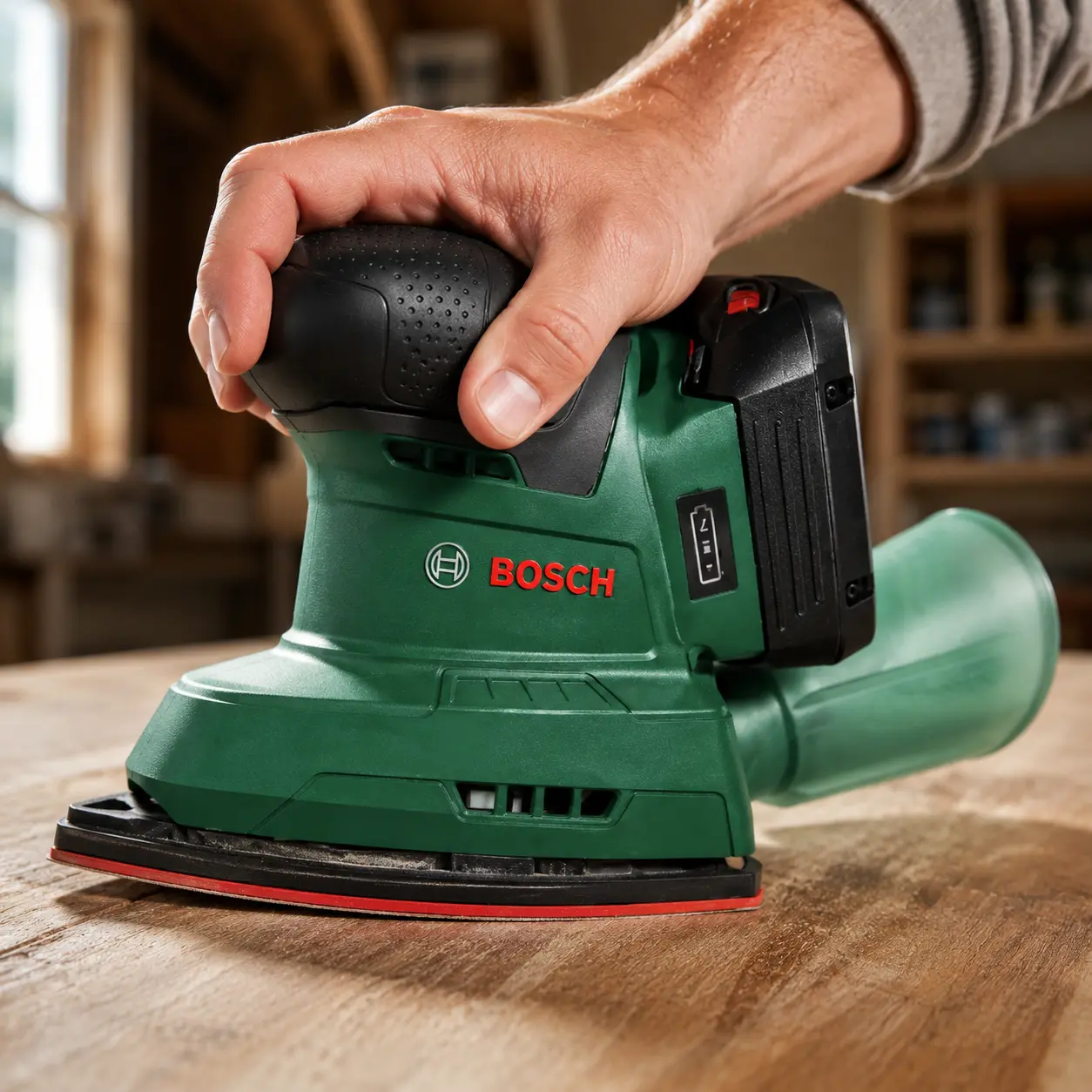 Bosch EasySander 18V-8 multilijadora a bater&iacute;a 18 V con caja microfiltro para trabajos de detalle y retoques