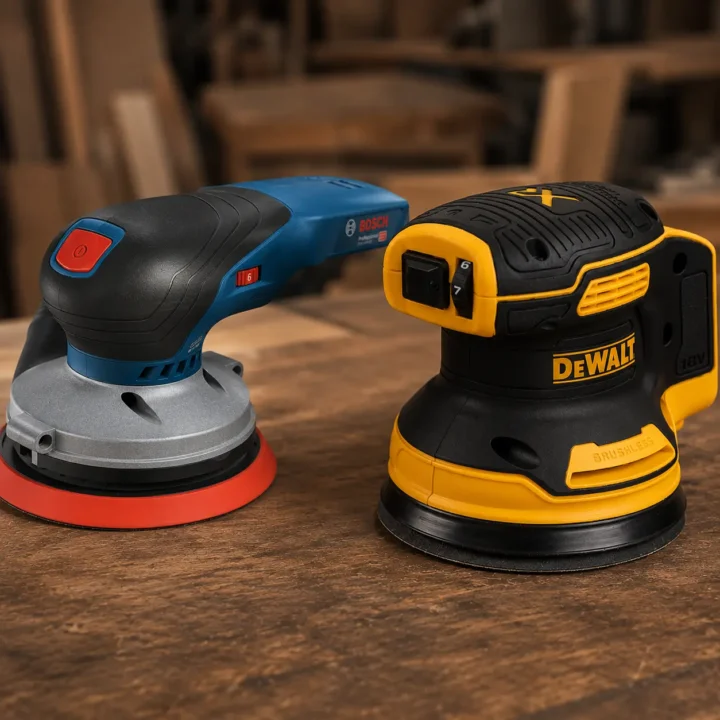 Comparativa Bosch GEX 18V-125 vs DeWalt DCW210N