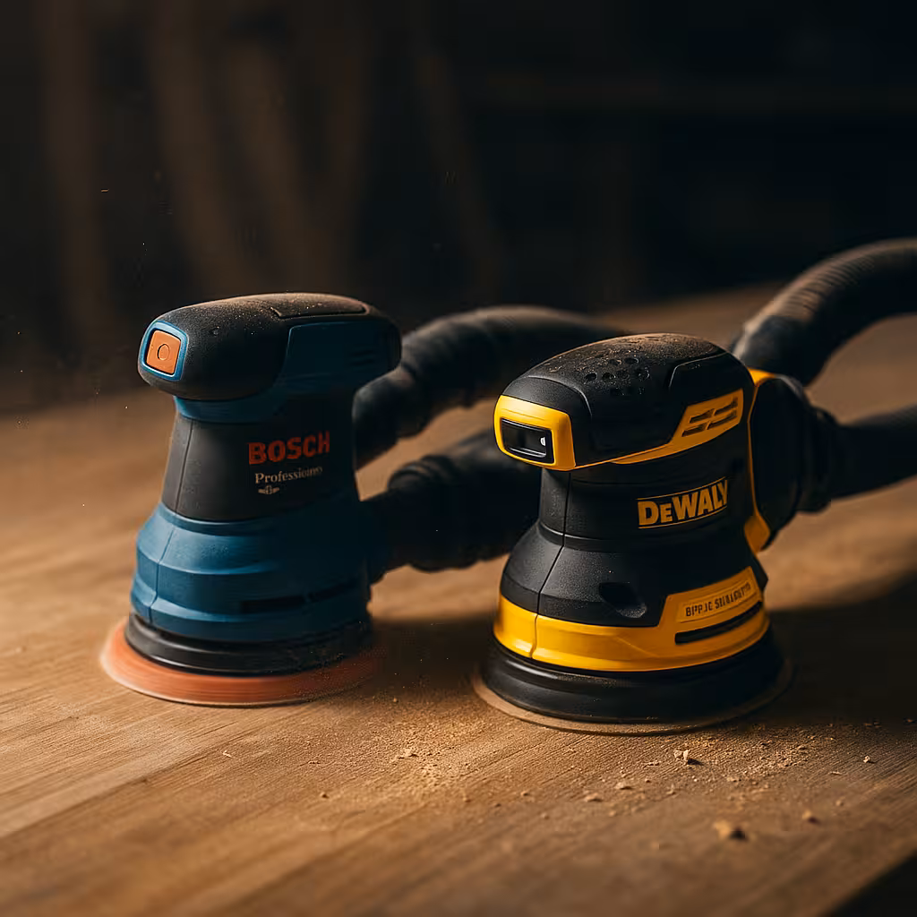 Bosch GEX 18V-125 con microfiltro frente a DeWalt DCW210N-XJ 18V con dial de velocidad