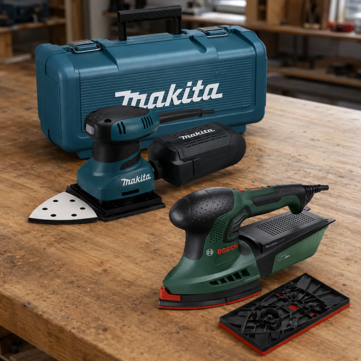 Bosch PSM 200 AES: multilijadora 200 W con placas delta y rectangular intercambiables.