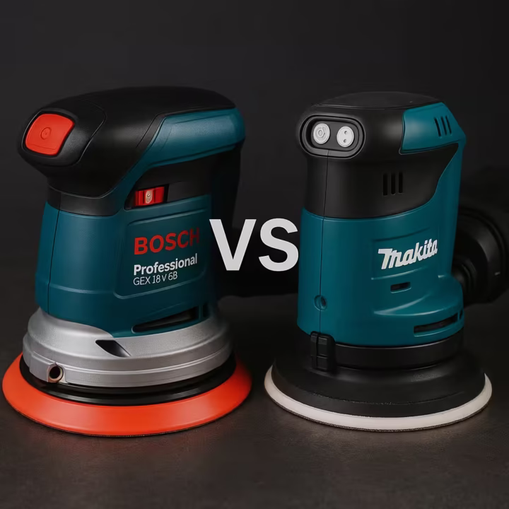 Bosch GEX 18V-125 vs Makita DBO180Z
