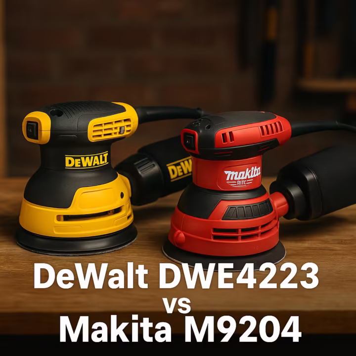 DeWalt DWE6423 vs Makita M9204 comparativa de lijadoras excéntricas 125 mm