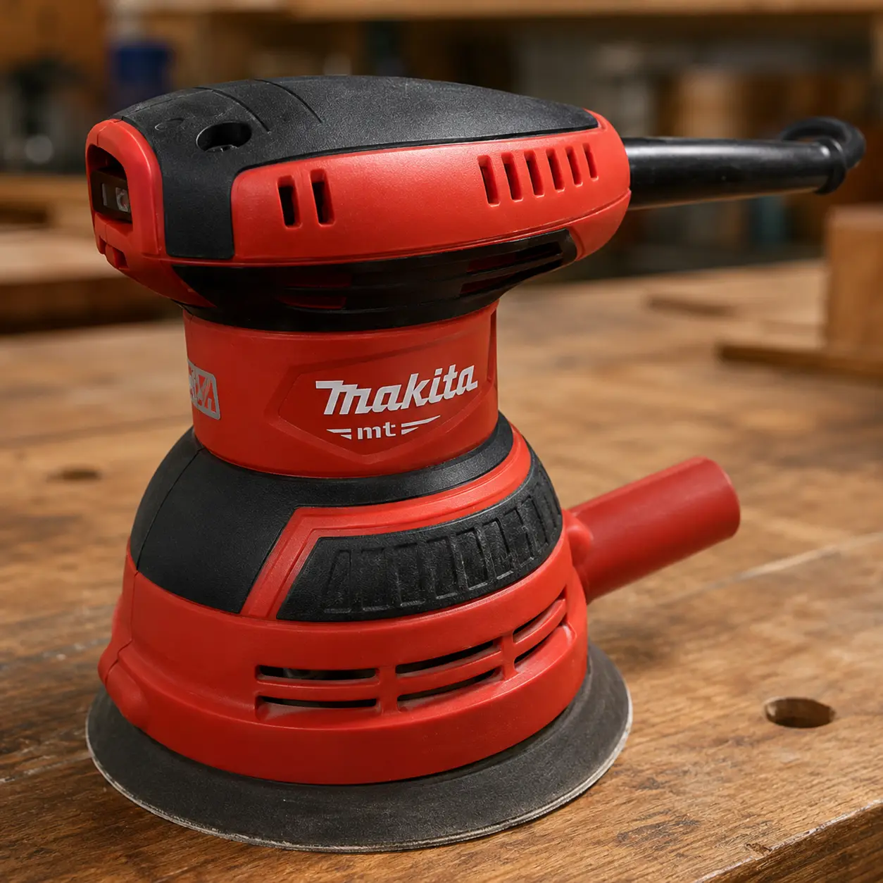 Lijadora excéntrica Makita M9204 con plato redondo de 125 mm
