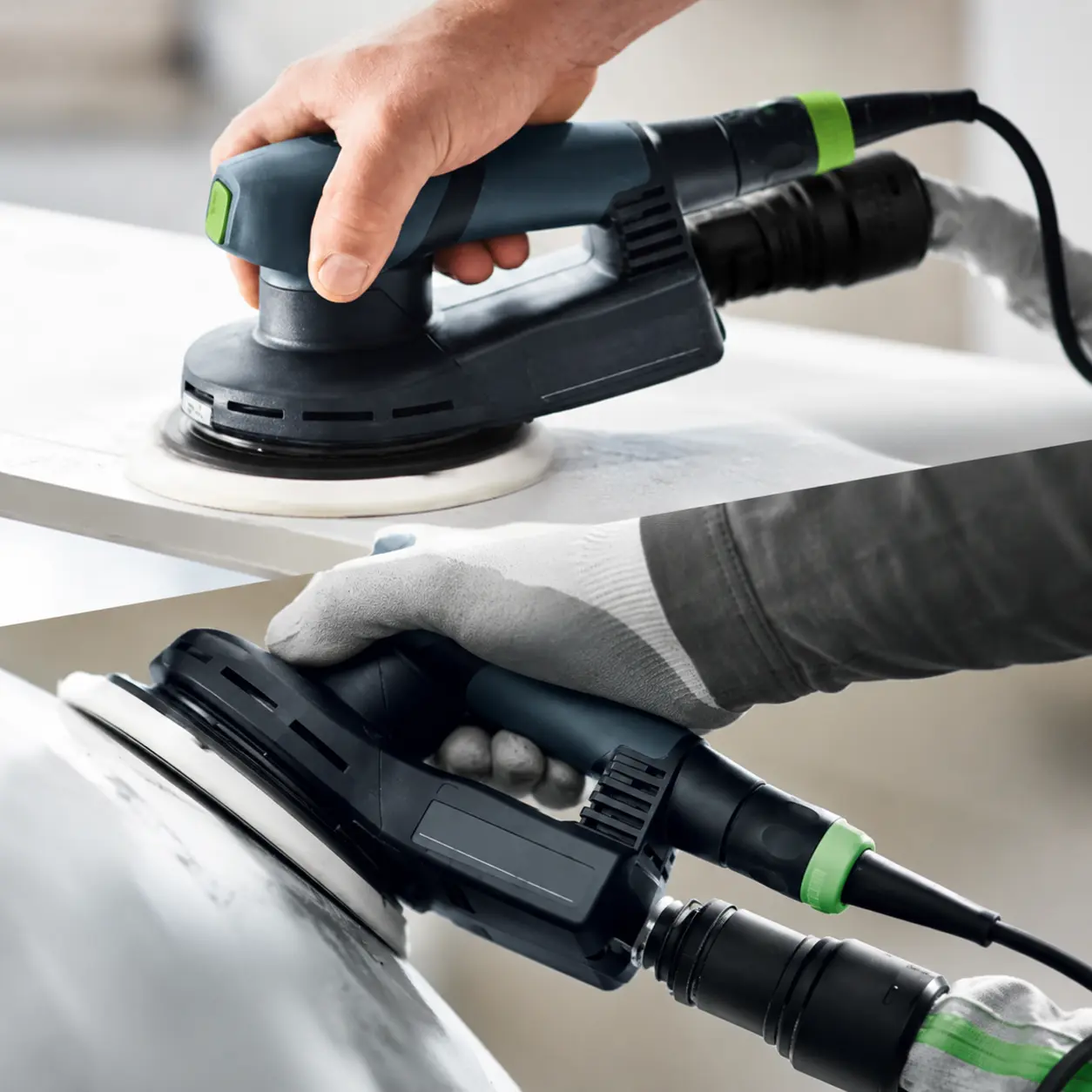 Comparativa Festool ETS EC 150/3 vs ETS EC 150/5 (&Oslash;150): elegir &oacute;rbita 3 mm o 5 mm