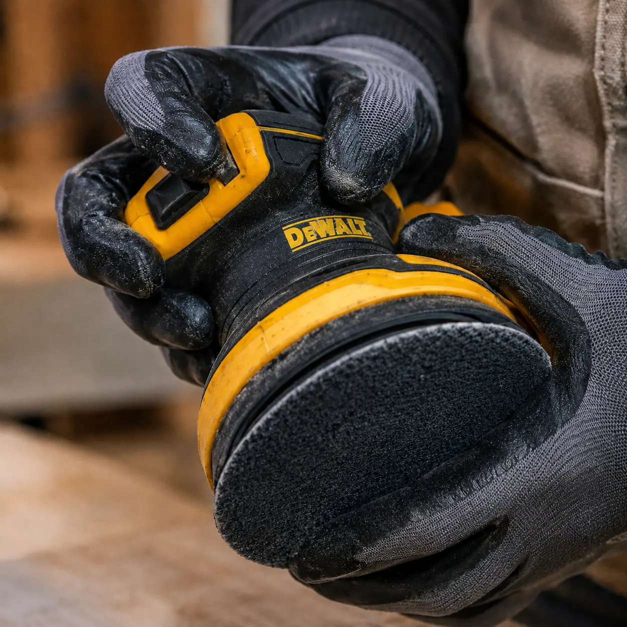 DeWalt DCW210N-XJ XR 18V: lijadora exc&eacute;ntrica 125 mm con &oacute;rbita 2,6 mm, dial de velocidad y bolsa de polvo
