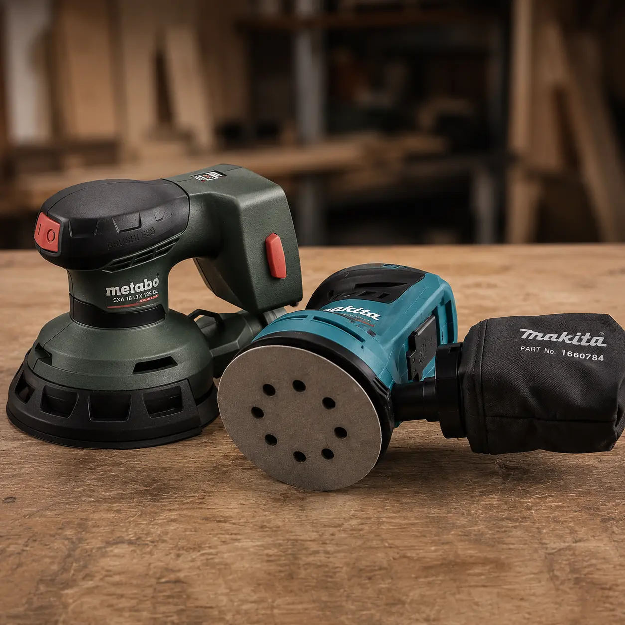 Makita DBO180Z (18V LXT), lijadora exc&eacute;ntrica &Oslash;125 mm