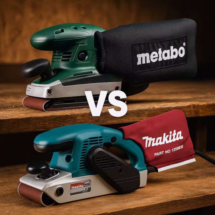 Metabo BAE 75 vs Makita 9404 (banda 75) potencia y planitud de tablero