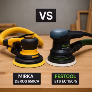 Mirka DEROS 650CV vs Festool ETS EC 150/5 (Ø150, 5 mm): ¿cuál elegir?