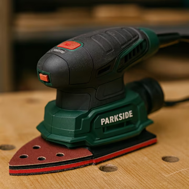 Parkside 2 en 1 lijadora triangular y orbital rectangular 200 W