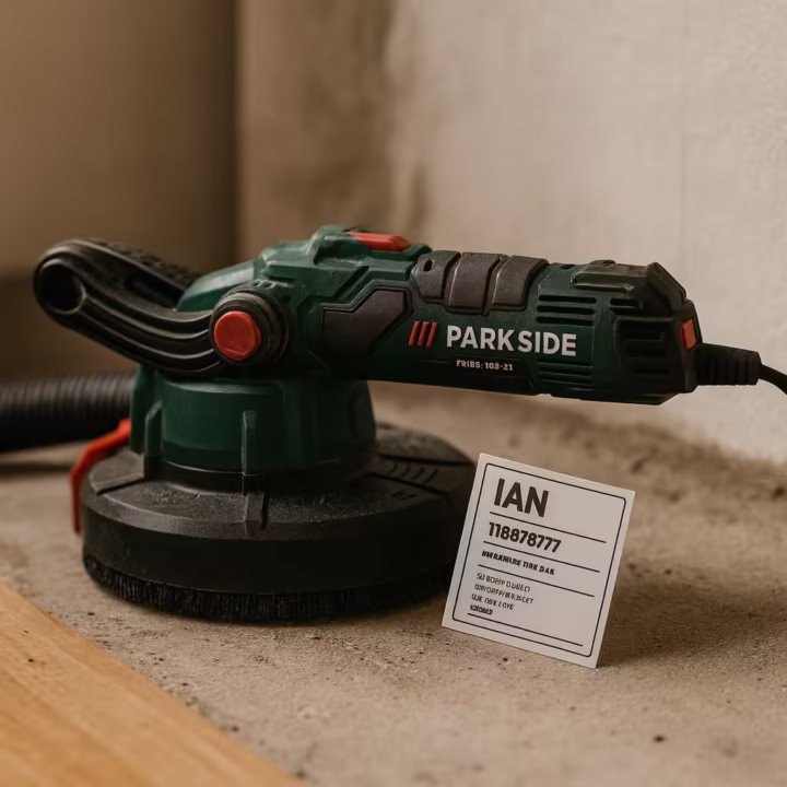 Parkside PWBS 180 B2 lijadora de paredes y suelos Ø180 mm