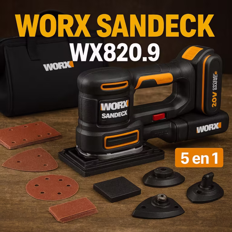 Worx WX820.9 Sandeck multilijadora 5 en 1 (prueba, accesorios y ofertas)